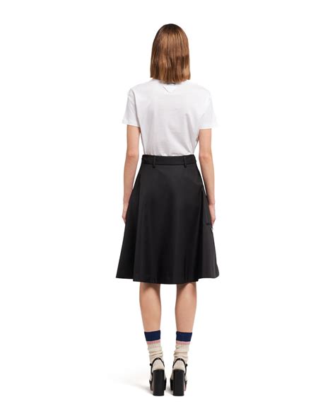 Black Nylon gabardine skirt 